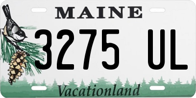 ME license plate 3275UL