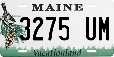 ME license plate 3275UM