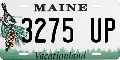 ME license plate 3275UP