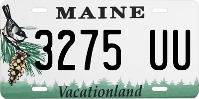 ME license plate 3275UU