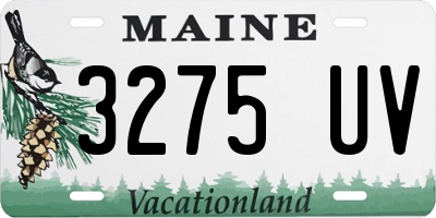 ME license plate 3275UV