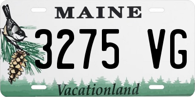 ME license plate 3275VG