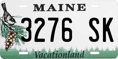 ME license plate 3276SK