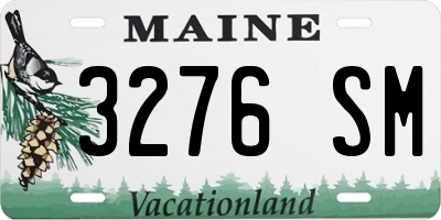 ME license plate 3276SM