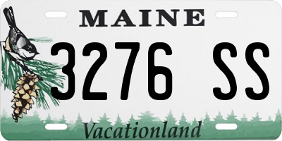 ME license plate 3276SS