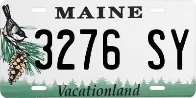ME license plate 3276SY