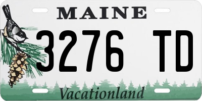 ME license plate 3276TD