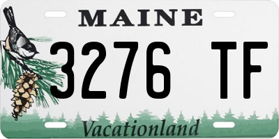 ME license plate 3276TF