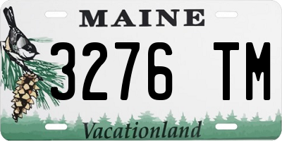 ME license plate 3276TM