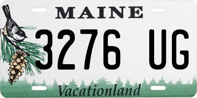 ME license plate 3276UG