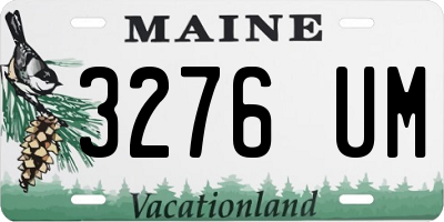 ME license plate 3276UM
