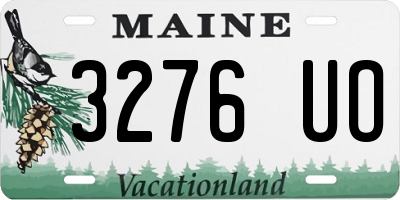 ME license plate 3276UO