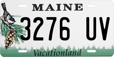 ME license plate 3276UV