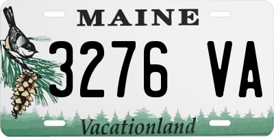 ME license plate 3276VA