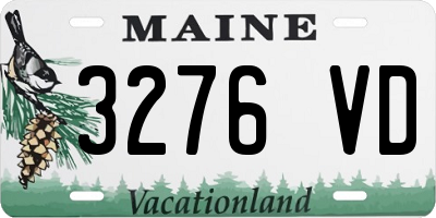 ME license plate 3276VD