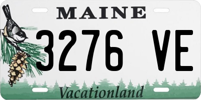 ME license plate 3276VE