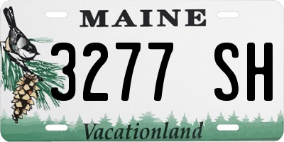 ME license plate 3277SH