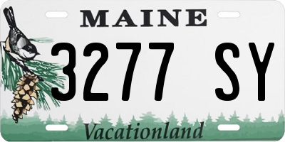 ME license plate 3277SY