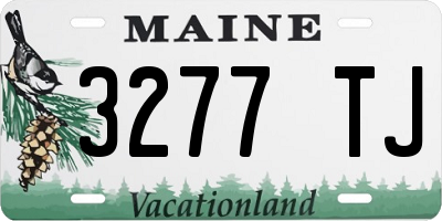 ME license plate 3277TJ