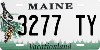 ME license plate 3277TY