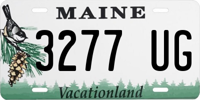 ME license plate 3277UG