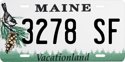 ME license plate 3278SF
