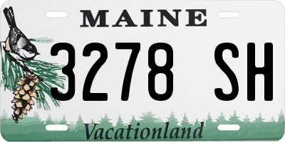 ME license plate 3278SH