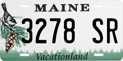 ME license plate 3278SR