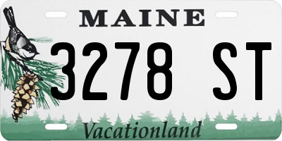 ME license plate 3278ST