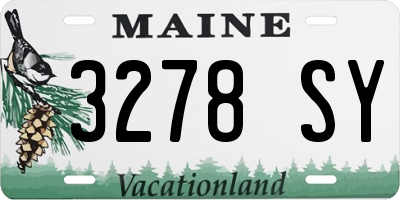ME license plate 3278SY