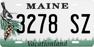 ME license plate 3278SZ