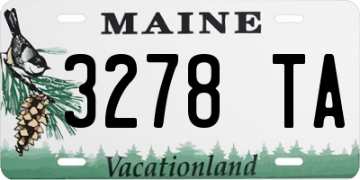 ME license plate 3278TA