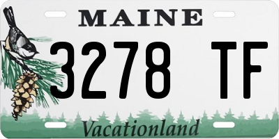 ME license plate 3278TF