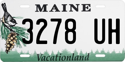 ME license plate 3278UH