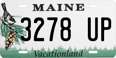 ME license plate 3278UP