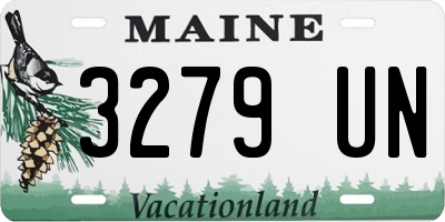 ME license plate 3279UN