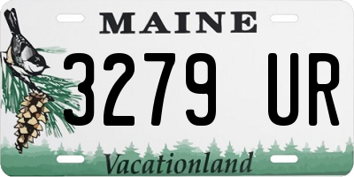 ME license plate 3279UR