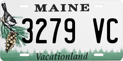 ME license plate 3279VC