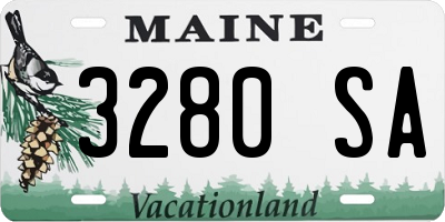 ME license plate 3280SA