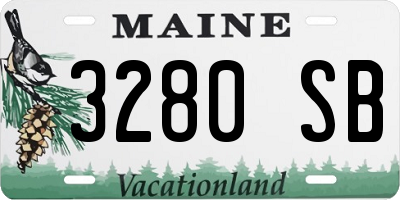 ME license plate 3280SB