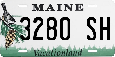 ME license plate 3280SH