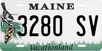 ME license plate 3280SV