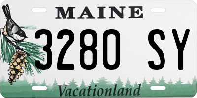 ME license plate 3280SY