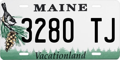 ME license plate 3280TJ