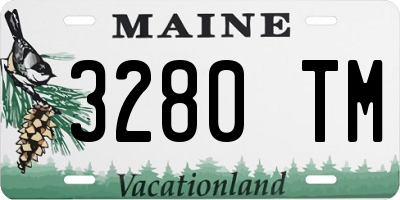 ME license plate 3280TM