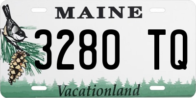 ME license plate 3280TQ