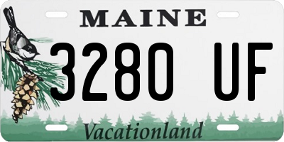 ME license plate 3280UF