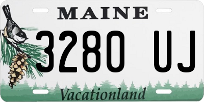 ME license plate 3280UJ