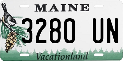 ME license plate 3280UN
