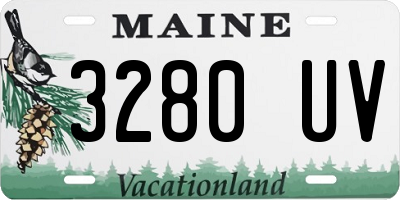ME license plate 3280UV